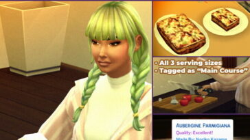 Aubergine Parmigiana Custom Recipe at Mod The Sims 4