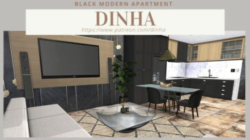 BLACK MODERN HOUSE at Dinha Gamer