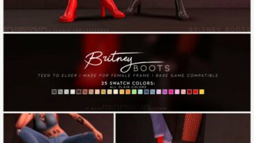 BRITNEY BOOTS at Candy Sims 4