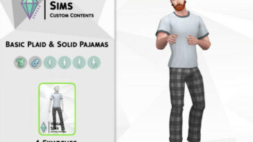 Basic Plaid and Solid Pajamas by David_Mtv at TSR