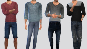 Basic V-neck Shirt by McLayneSims at TSR