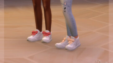 Bow Sneakers Kids by Dissia at TSR