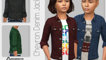 Chevron Denim Jacket by Pelineldis at TSR