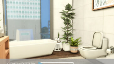 Contemporary Master Bathroom by SIMSBYLINEA at TSR