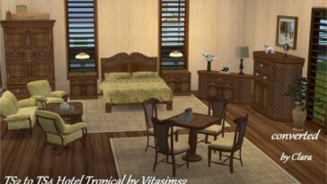 Conversion TS2 to TS4 Hotel Tropical set by Clara at All 4 Sims