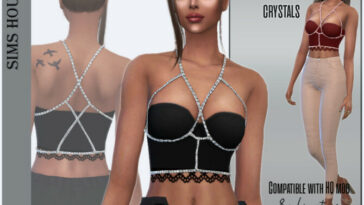 Corset with crystals by Sims House at TSR