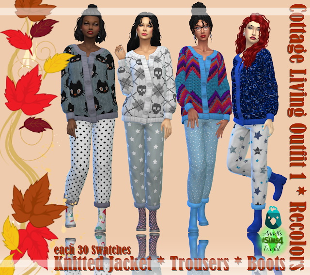 Cottage Living Outfit 1 Recolors at Annett’s Sims 4 Welt