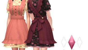 Cottagecore Maid Dress for TF-EF by Lumikello at Mod The Sims 4