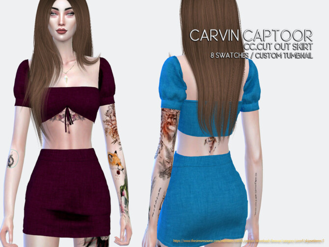 Cut Out Mini Skirt by carvin captoor at TSR