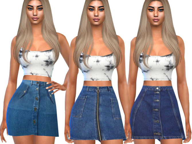 Denim Skirt Mix by Saliwa at TSR