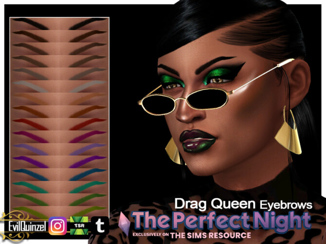 Drag Queen Eyebrows by EvilQuinzel at TSR