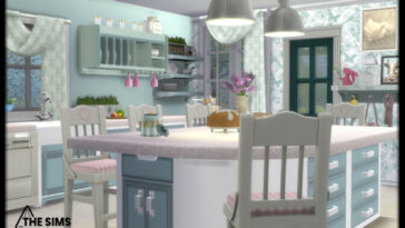 Duck Egg Blue Farmhouse Kitchen by seimar8 at TSR