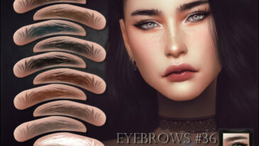 Eyebrows 36 female by RemusSirion at TSR