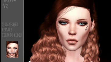 Face Tattoo V2 by Reevaly at TSR