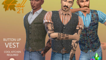 Fall21 Button Up Vest by SimmieV at TSR