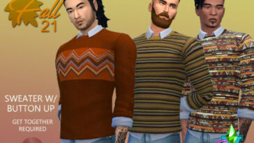 Fall21 Sweater with Button Up by SimmieV at TSR