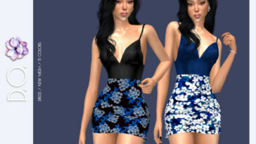 Floral Summer Evening Dress DO115 by D.O.Lilac at TSR