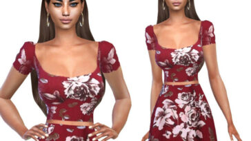Floral Summer Skirt by Saliwa at TSR