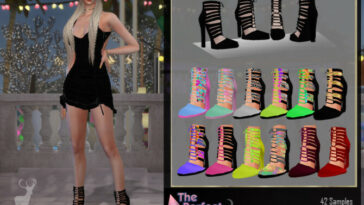 Heeled shoes Noctis Ornate by DanSimsFantasy at TSR