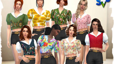 Home blouse by Chalipo at All 4 Sims