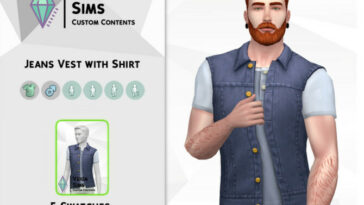 Jeans Vest with Shirt by David_Mtv at TSR
