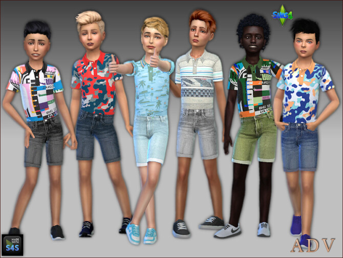 Jeans shorts and polo shirts for boys at Arte Della Vita
