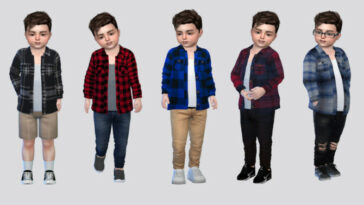 Jonas Flannel Shirt Boys by McLayneSims at TSR