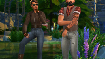 Leather and Jeans mini clothing collection at Frenchie Sim