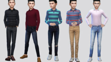 Long Sleeve Polo Boys by McLayneSims at TSR