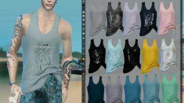 MENS SLEEVELESS SHIRT by DanSimsFantasy at TSR