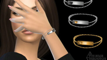 Metal bar with heart bracelet by NataliS at TSR