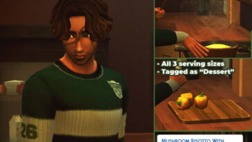 Mushroom Risotto New Custom Recipe at Mod The Sims 4