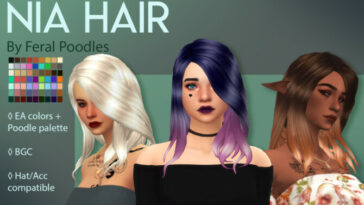 Nia Hair Maxis Match CC at Feral Poodles