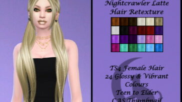 Nightcrawler Latte Hair Retexture by BlackCat27 at TSR
