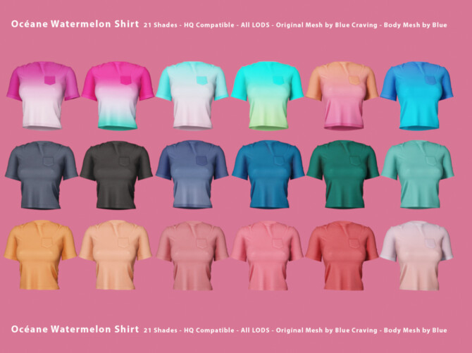 OCEANE WATERMELON SHIRT at Blue Craving