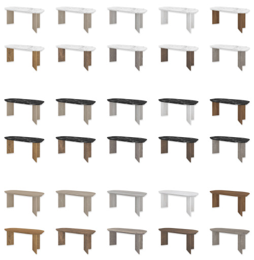 Oval Marble Dining Table at SimPlistic