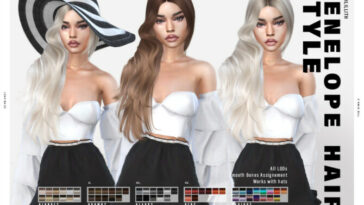 Penelope Hairstyle by Leah Lillith at TSR