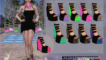 Platform Sandals Neonis by DanSimsFantasy at TSR