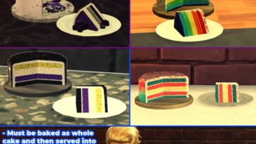 Pride Cake Pack 4 New Custom Recipes at Mod The Sims 4