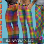 Pride21 Rainbow Plaid Pants by SimmieV at TSR