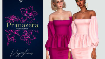Primavera Collection – Dress II by Viy Sims at TSR
