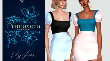 Primavera Collection – Dress III by Viy Sims at TSR