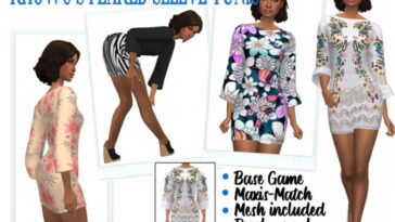 RHOWC’S FLARED SLEEVE TUNIC at Sims4Sue