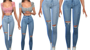 Ripped Casual Jeans by Saliwa at TSR