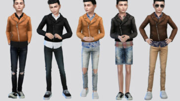 Romero Jacket Top Boys by McLayneSims at TSR