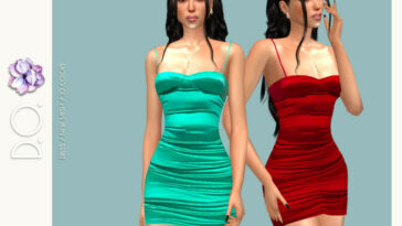 Satin Mini Dress DO122 by D.O.Lilac at TSR