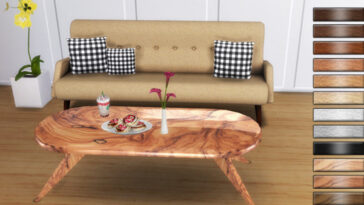 Shiny Wooden Coffee Table at Descargas Sims