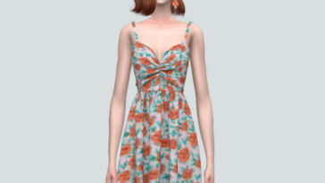 Shirring Mini OS Dress at Marigold