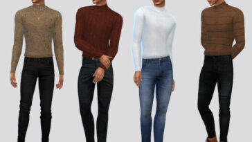 Simple Tucked Turtlenecks by McLayneSims at TSR