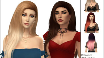 Stealthic’s Captivated hair retextured at Wasssabi Sims